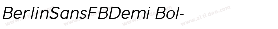 BerlinSansFBDemi Bol字体转换